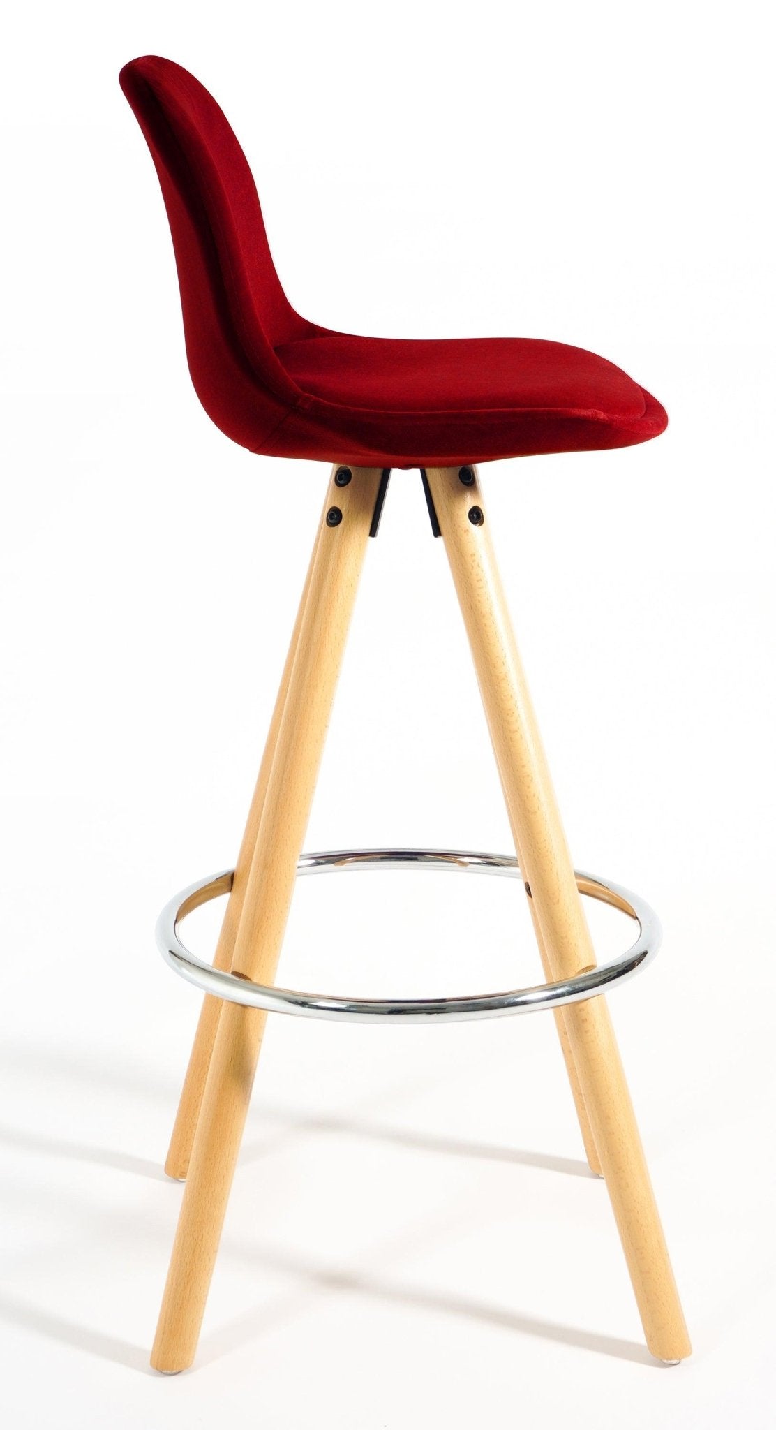 Barcelona Bar Stools Matte Velvet - Burgundy Stools Clearance