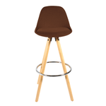 Barcelona Bar Stools Matte Velvet - Chocolate Brown - Bargainia.com - 