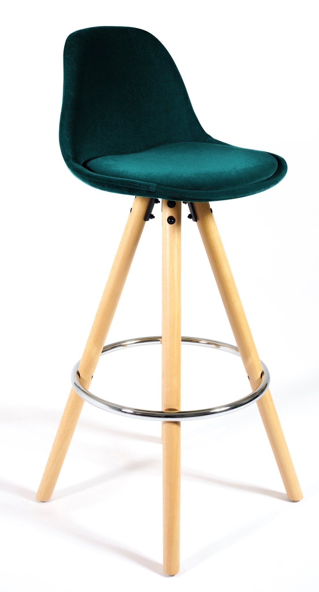Barcelona Bar Stools Matte Velvet - Ocean Green Clearance