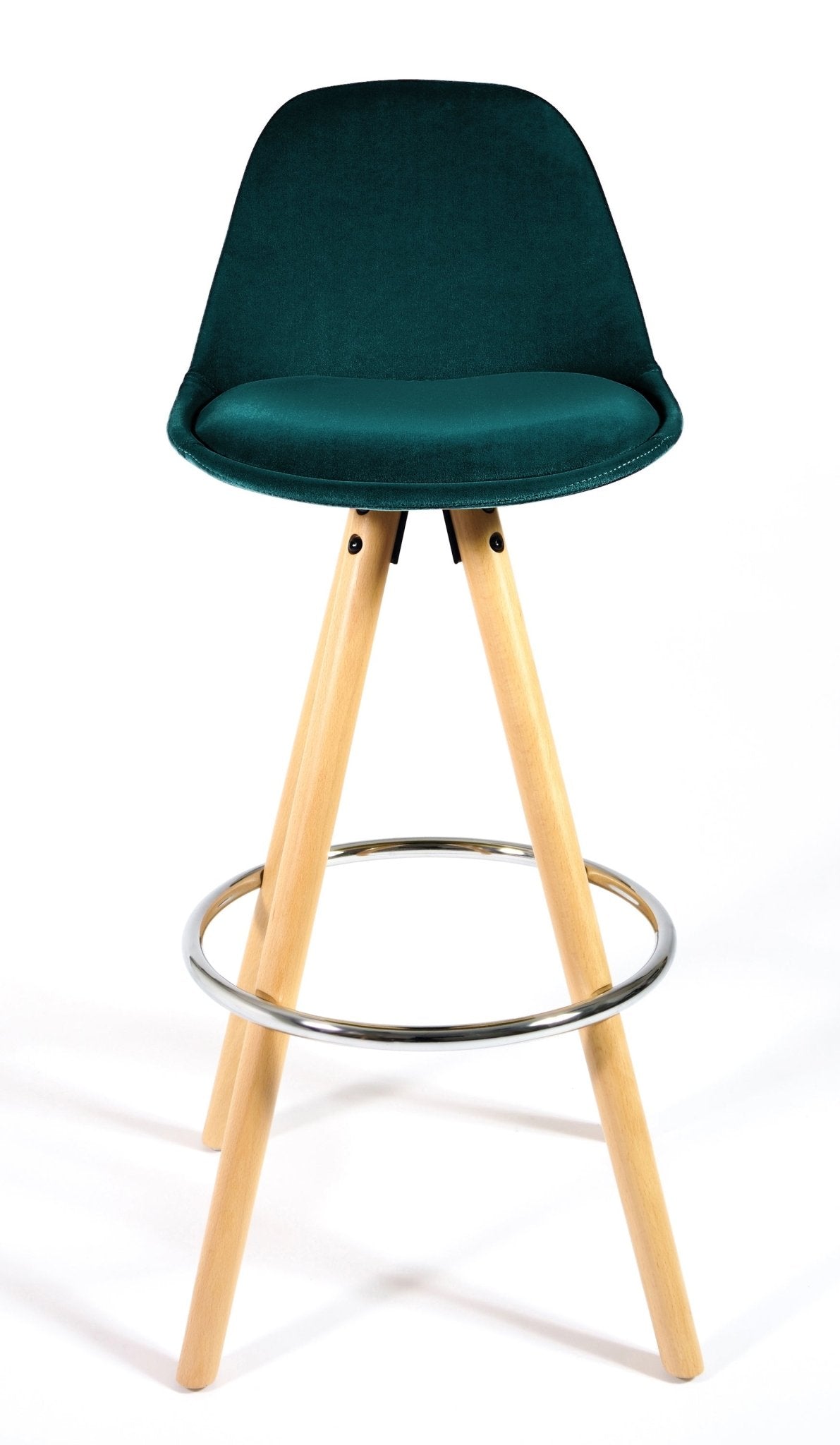 Barcelona Bar Stools Matte Velvet - Ocean Green Clearance