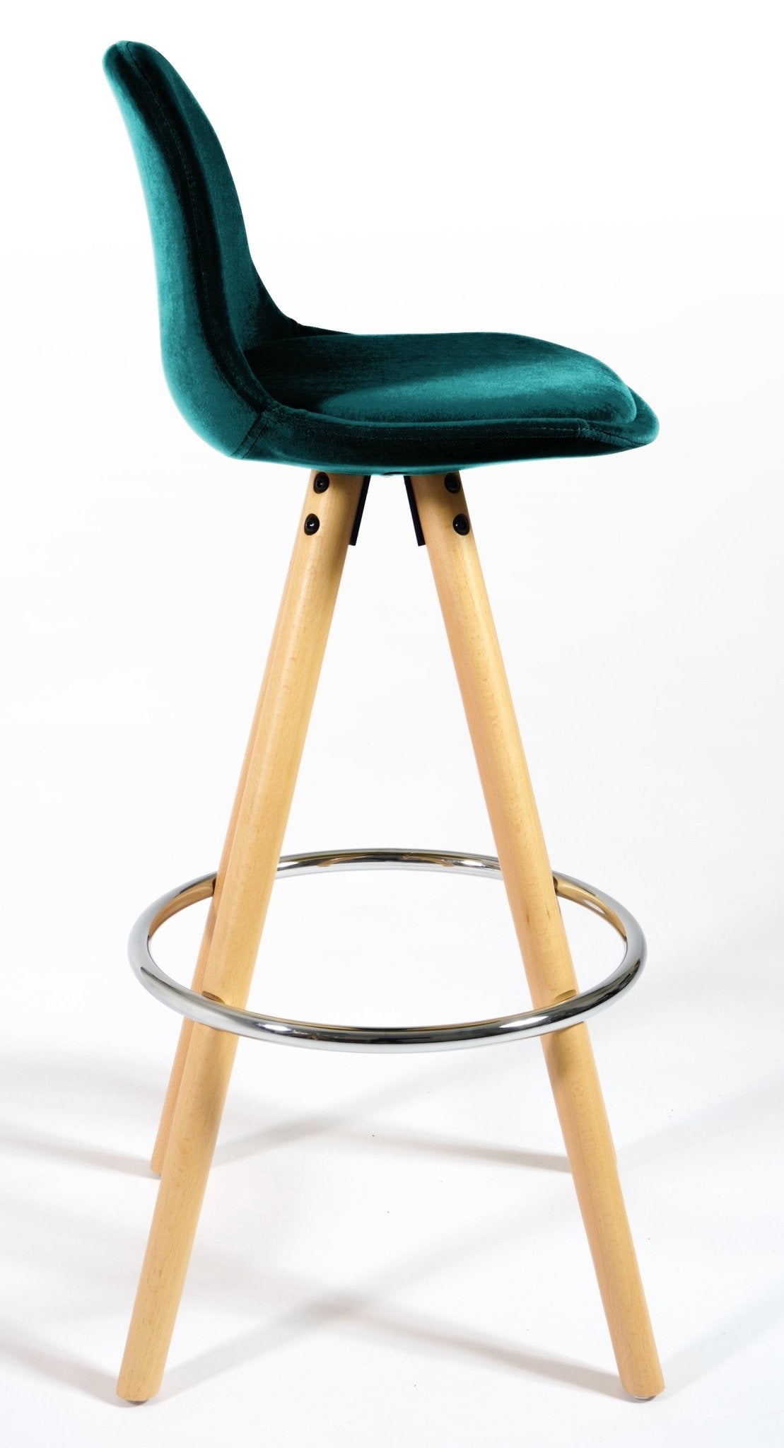 Barcelona Bar Stools Matte Velvet - Ocean Green Clearance
