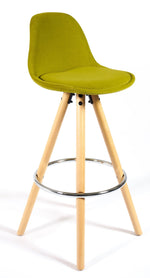 Barcelona Bar Stools Matte Velvet - Olive Green - Bargainia.com - 