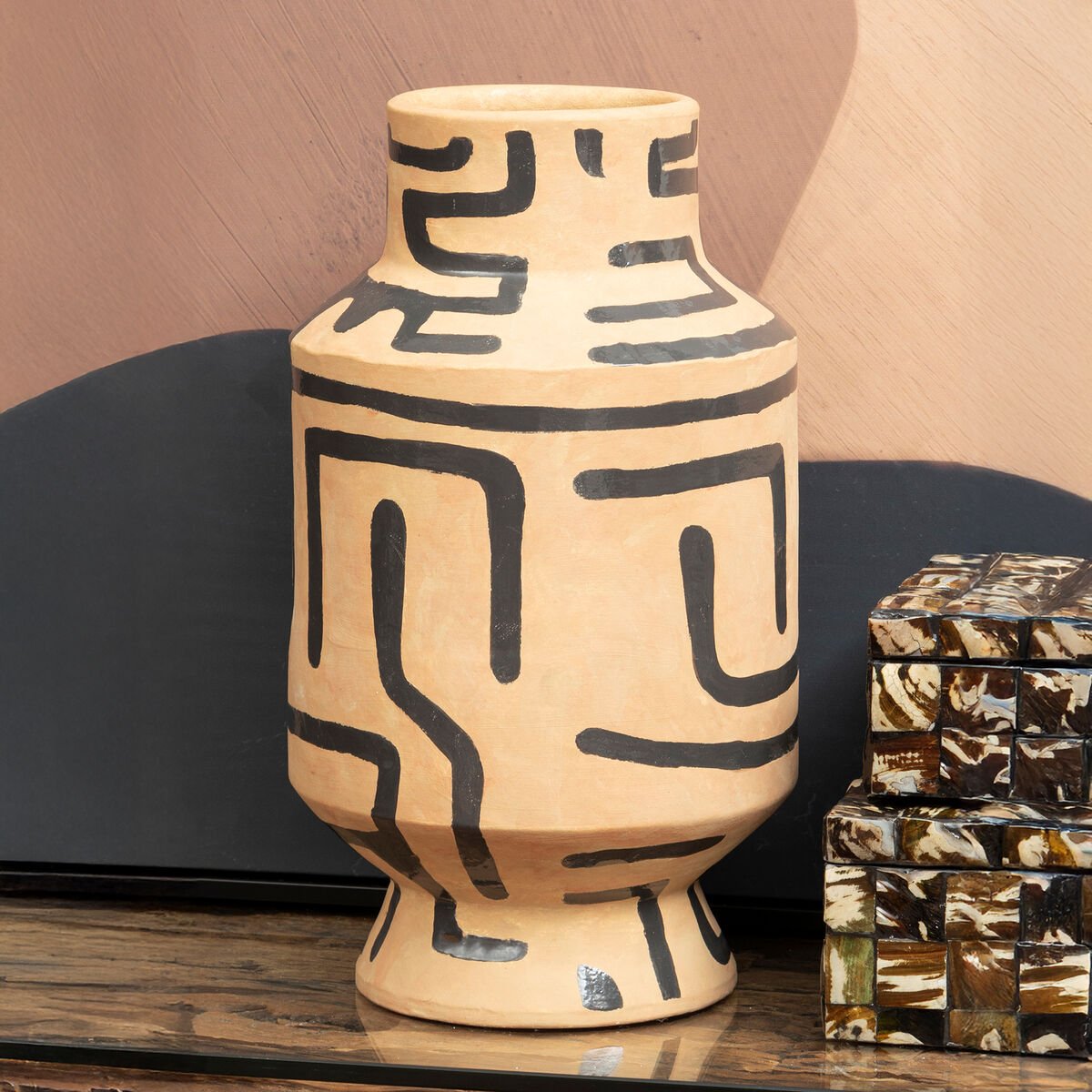 Barren Hand Painted Earthenware Vase - Bargainia.com - 5018705494951