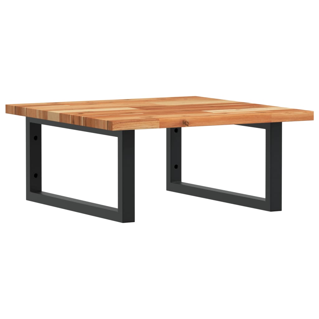 Basin Shelf Wall Mounted Steel and Solid Wood Acacia - Bargainia.com - 8721102936227 - 3302769