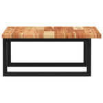 Basin Shelf Wall Mounted Steel and Solid Wood Acacia - Bargainia.com - 