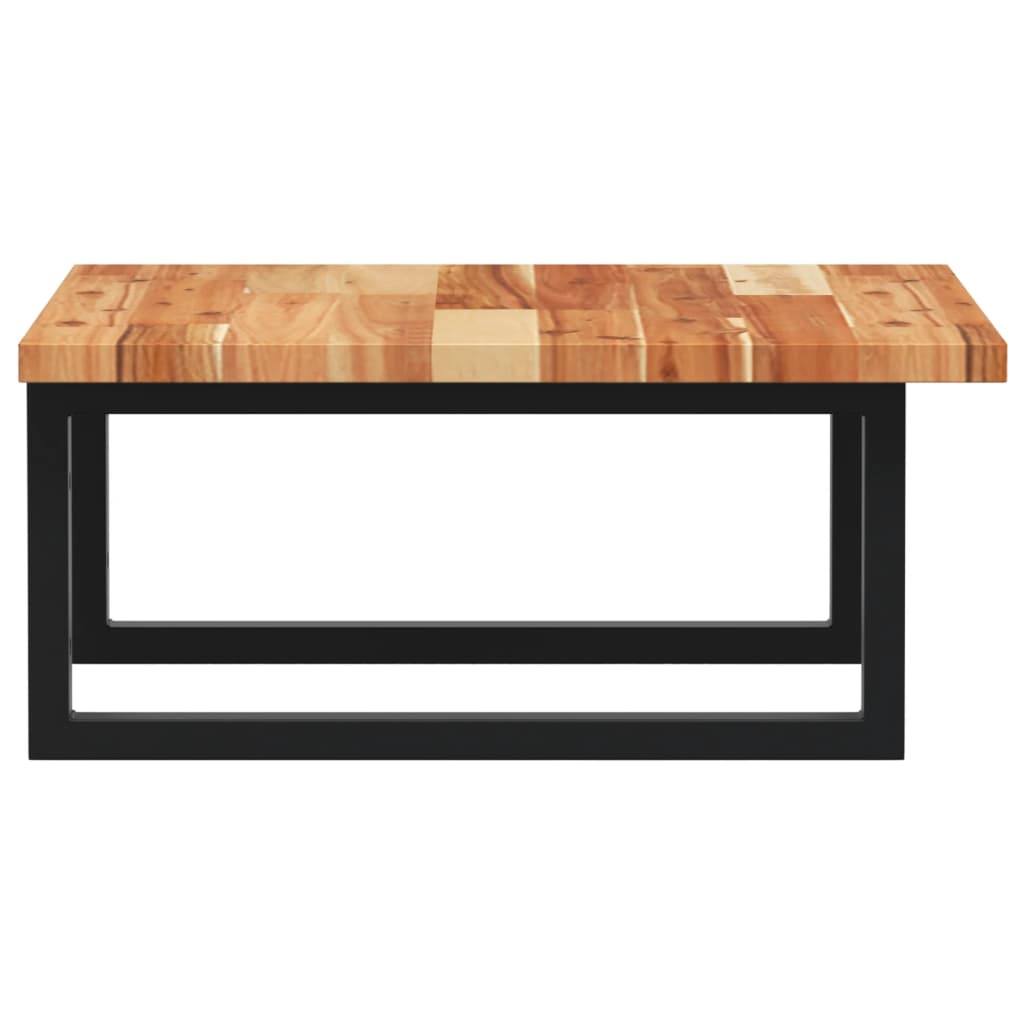 Basin Shelf Wall Mounted Steel and Solid Wood Acacia - Bargainia.com - 