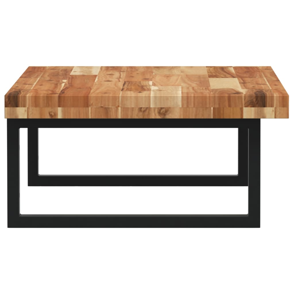 Basin Shelf Wall Mounted Steel and Solid Wood Acacia - Bargainia.com - 