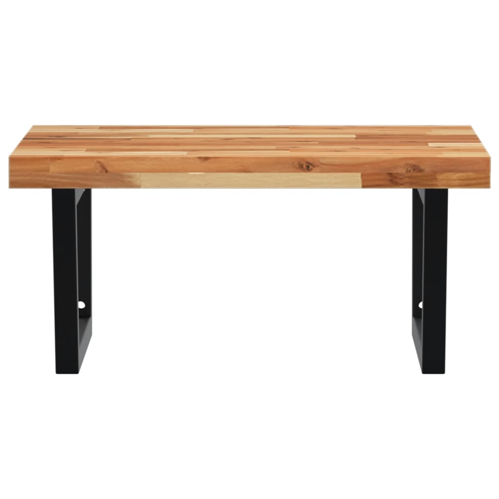 Basin Shelf Wall Mounted Steel and Solid Wood Acacia - Bargainia.com - 