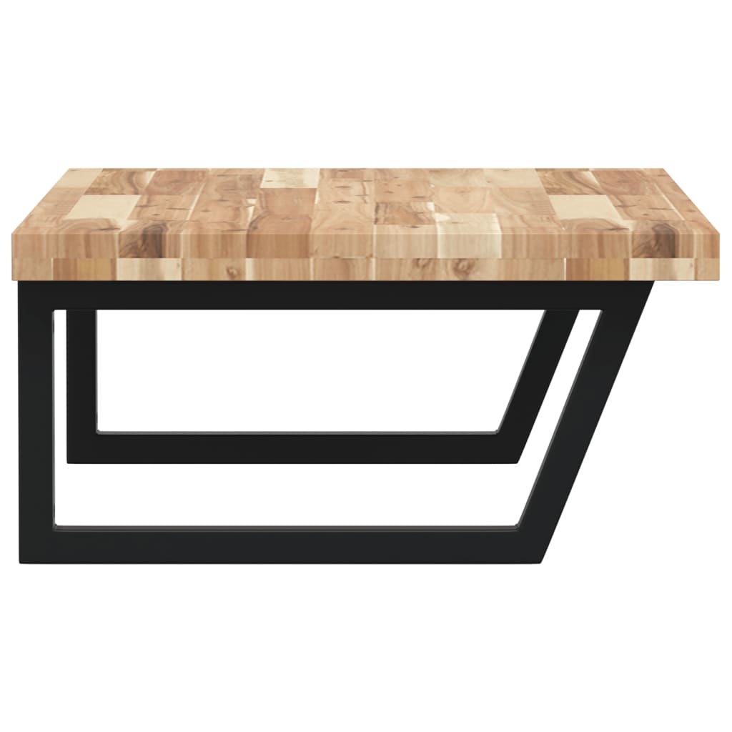 Basin Shelf Wall Mounted Steel and Solid Wood Acacia - Bargainia.com - 