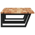 Basin Shelf Wall Mounted Steel and Solid Wood Acacia - Bargainia.com - 