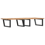 Basin Shelf Wall Mounted Steel and Solid Wood Acacia - Bargainia.com - 