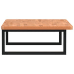 Basin Shelf Wall Mounted Steel and Solid Wood Beech - Bargainia.com - 