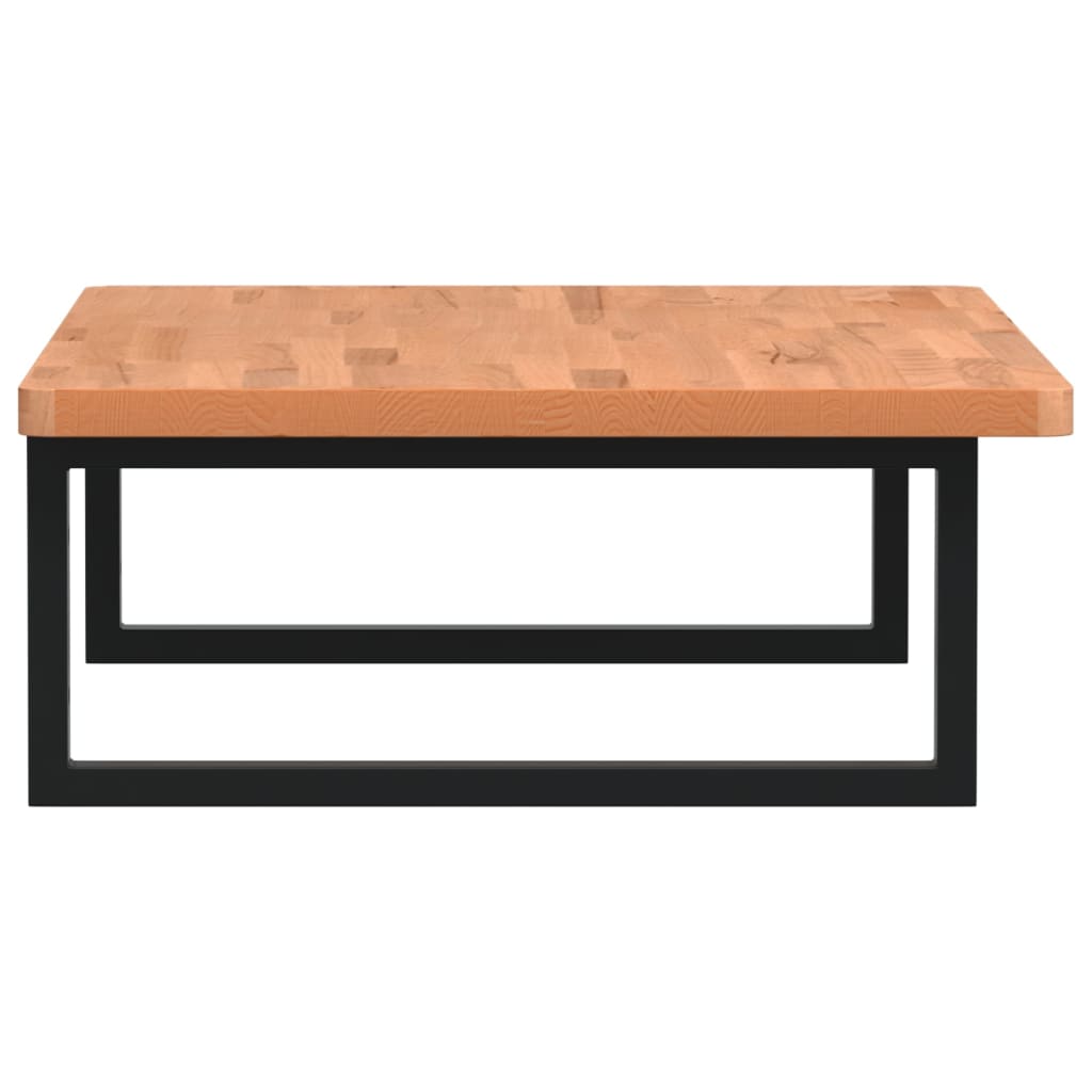 Basin Shelf Wall Mounted Steel and Solid Wood Beech - Bargainia.com - 8721102933066 - 3302449