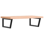 Basin Shelf Wall Mounted Steel and Solid Wood Beech - Bargainia.com - 