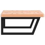 Basin Shelf Wall Mounted Steel and Solid Wood Beech - Bargainia.com - 