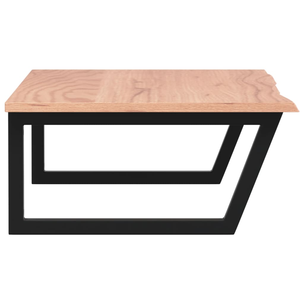 Basin Shelf Wall Mounted Steel and Solid Wood Oak - Bargainia.com - 