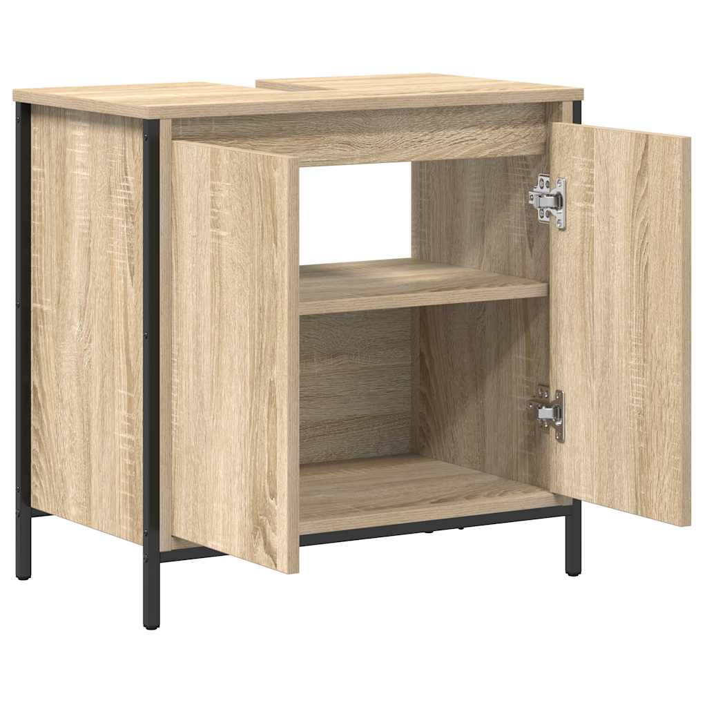 Bathroom Basin Cabinet Sonoma Oak 60x34.5x60 cm - Bargainia.com - 8721158708120 - 861893
