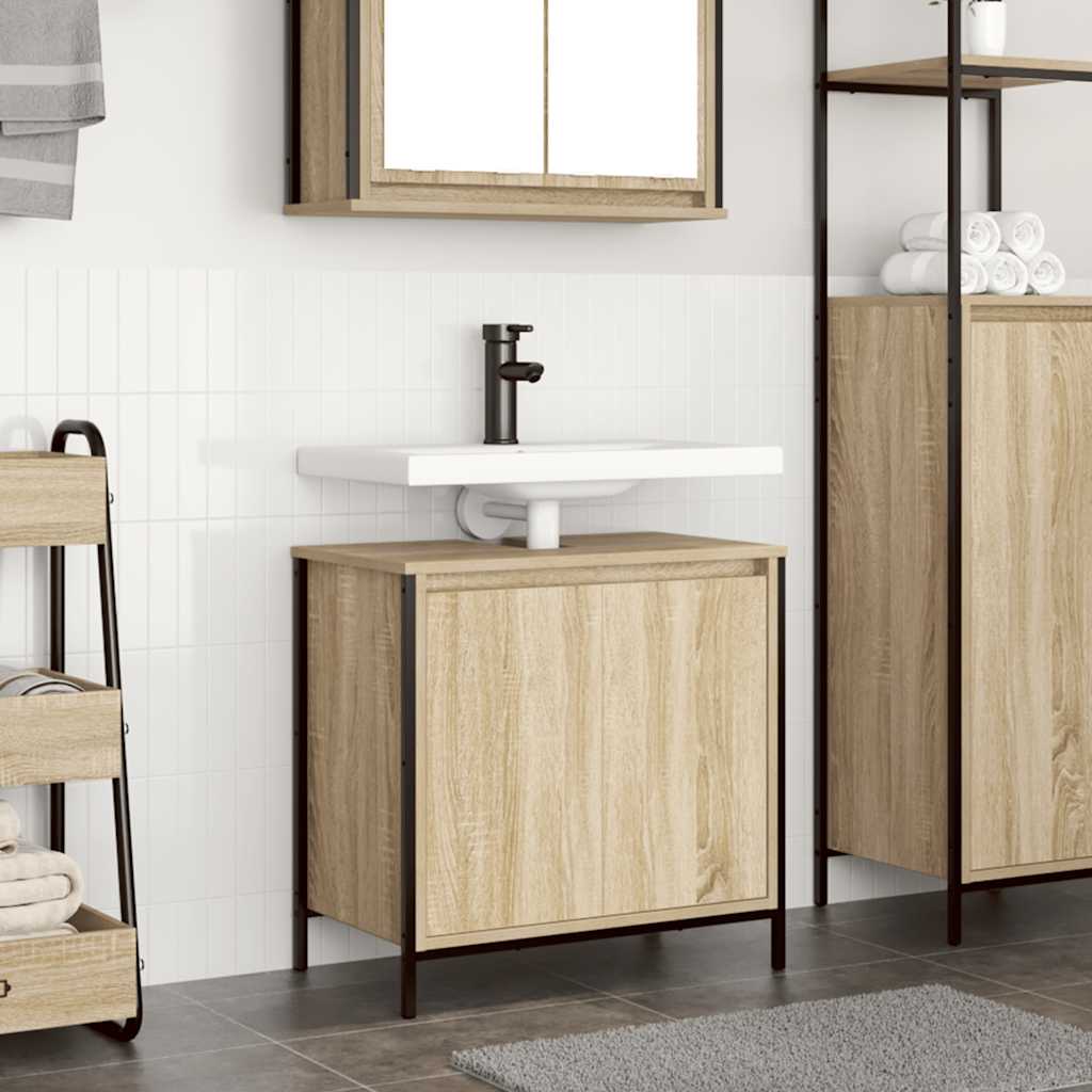 Bathroom Basin Cabinet Sonoma Oak 60x34.5x60 cm - Bargainia.com - 8721158708120 - 861893