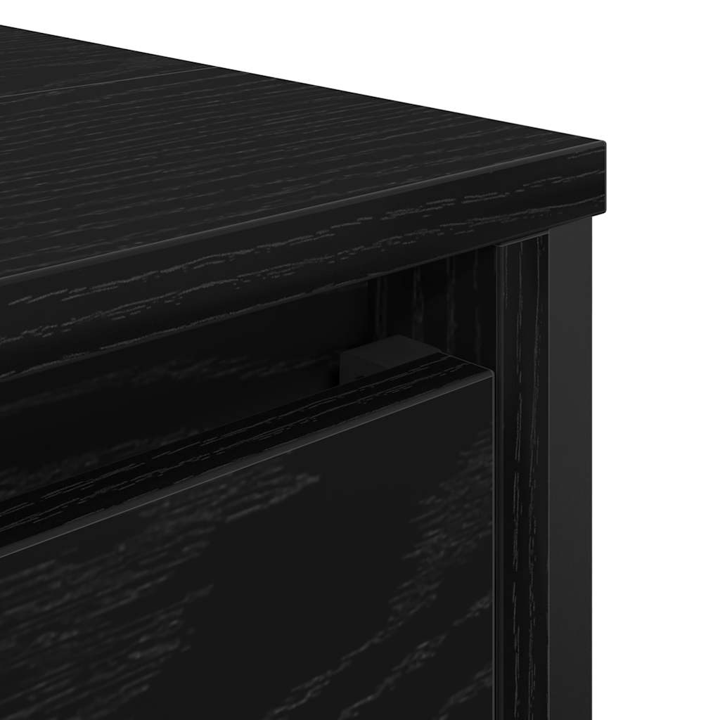 Bathroom Basin Cabinet with Drawers Black Oak 60x34.5x60 cm - Bargainia.com - 8721158708014 - 861882