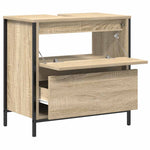 Bathroom Basin Cabinet with Drawers Sonoma Oak 60x34.5x60 cm - Bargainia.com - 