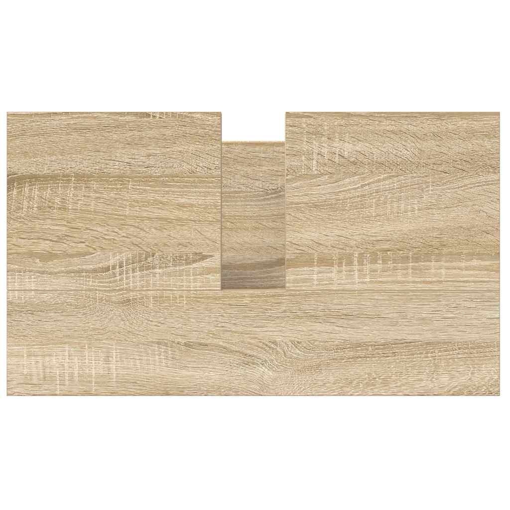 Bathroom Basin Cabinet with Drawers Sonoma Oak 60x34.5x60 cm - Bargainia.com - 