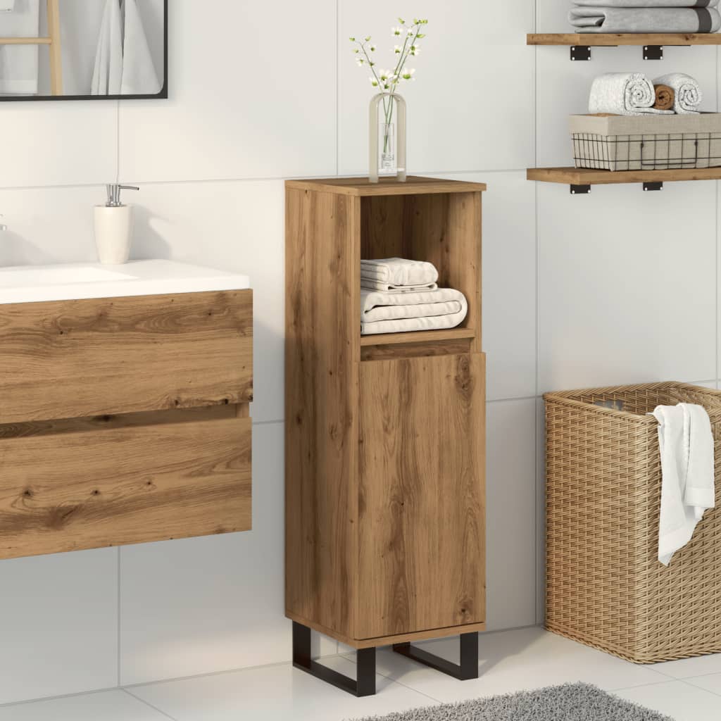 Bathroom Cabinet Artisan Oak 30x30x100 cm Engineered Wood - Bargainia.com - 8721158444530 - 857212