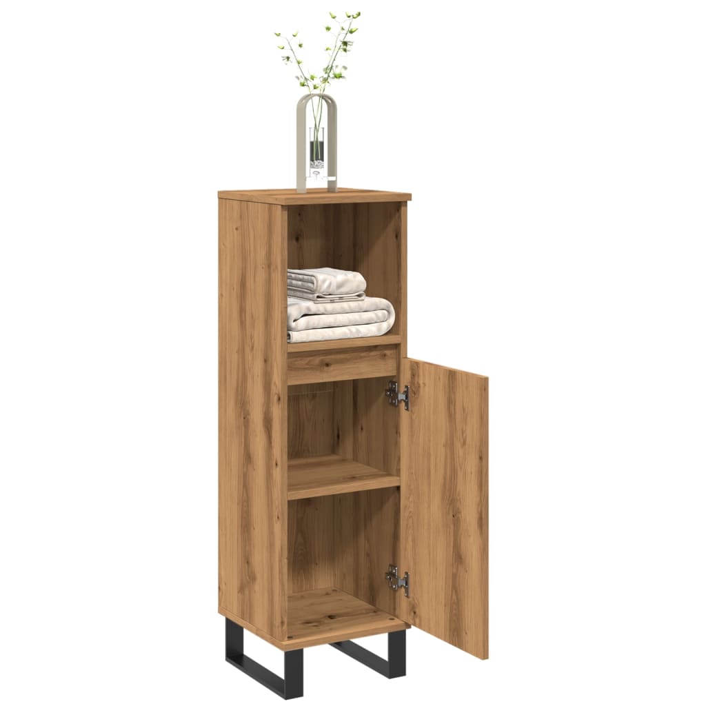 Bathroom Cabinet Artisan Oak 30x30x100 cm Engineered Wood - Bargainia.com - 8721158444530 - 857212