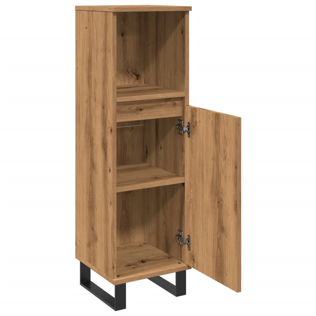 Bathroom Cabinet Artisan Oak 30x30x100 cm Engineered Wood - Bargainia.com - 8721158444530 - 857212