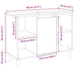 Bathroom Cabinet Artisian Oak 80x33x60 cm Engineered Wood - Bargainia.com - 