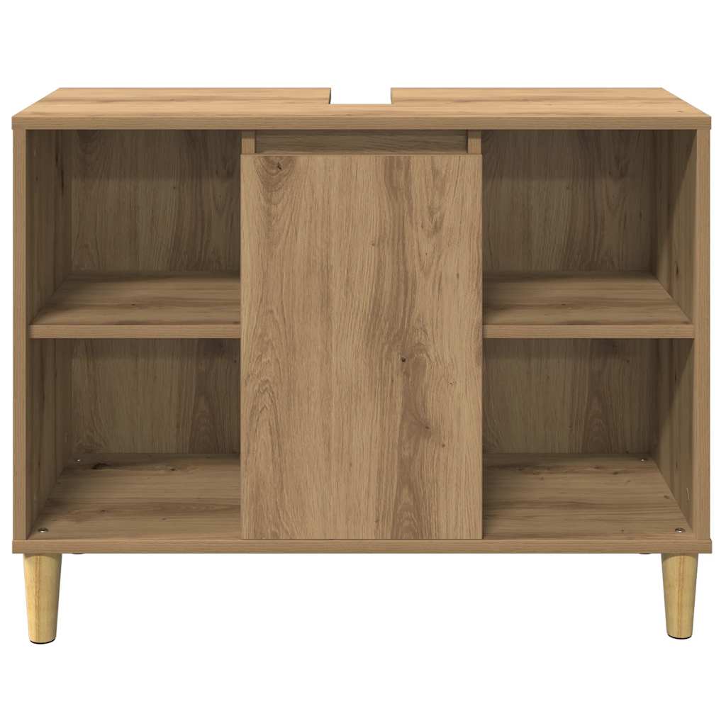 Bathroom Cabinet Artisian Oak 80x33x60 cm Engineered Wood - Bargainia.com - 