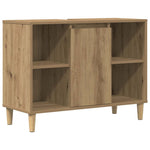 Bathroom Cabinet Artisian Oak 80x33x60 cm Engineered Wood - Bargainia.com - 