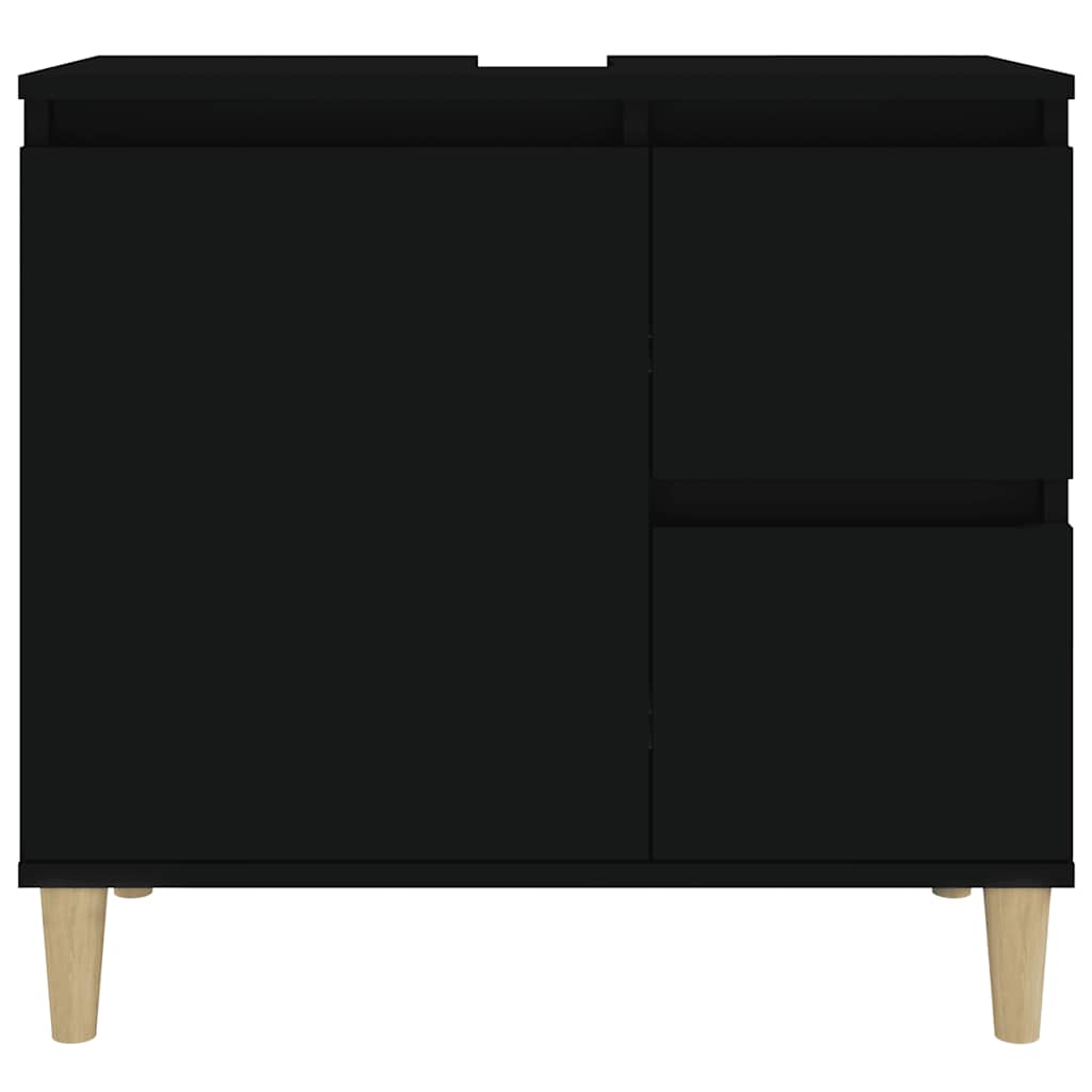 Bathroom Cabinet Black 65x33x60 cm Engineered Wood - Bargainia.com - 8720845738471 - 819821