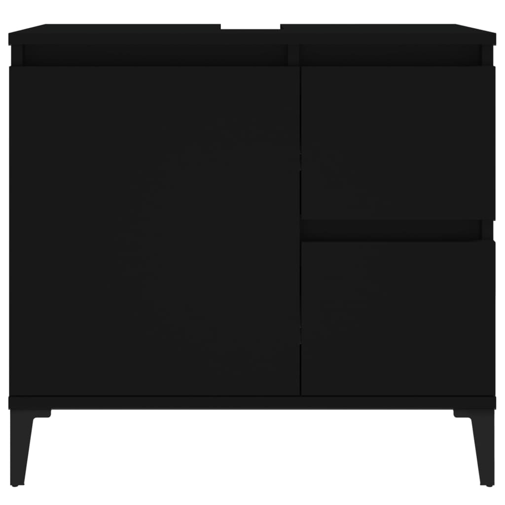 Bathroom Cabinet Black 65x33x60 cm Engineered Wood - Bargainia.com - 8720845738556 - 819829