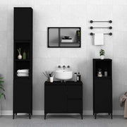 Bathroom Cabinet Black 65x33x60 cm Engineered Wood - Bargainia.com - 8720845738556 - 819829