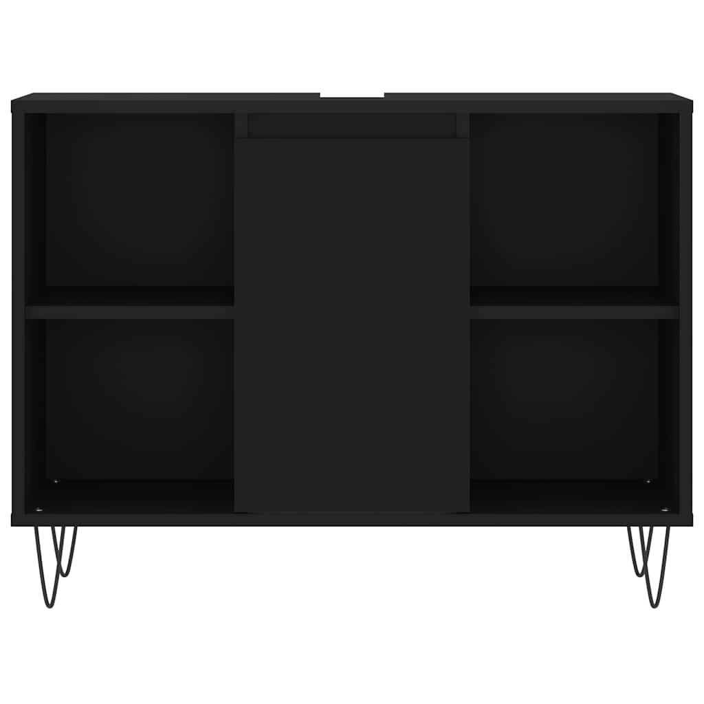 Bathroom Cabinet Black 80x33x60 cm Engineered Wood - Bargainia.com - 8720845876401 - 831629