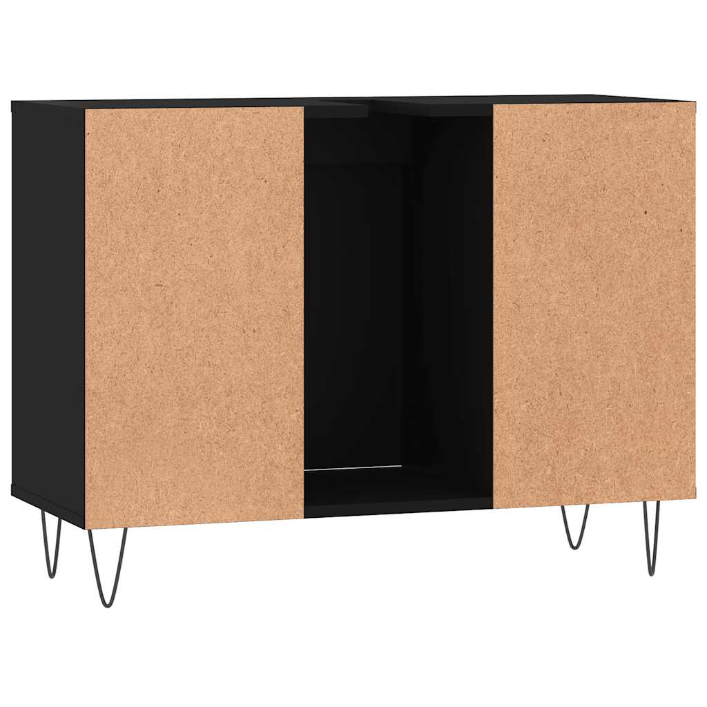 Bathroom Cabinet Black 80x33x60 cm Engineered Wood - Bargainia.com - 8720845876401 - 831629