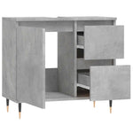 Bathroom Cabinet Concrete Grey 65x33x60 cm Engineered Wood - Bargainia.com - 