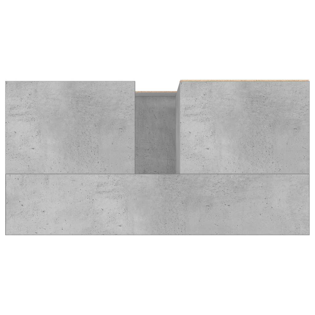 Bathroom Cabinet Concrete Grey 65x33x60 cm Engineered Wood - Bargainia.com - 