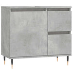 Bathroom Cabinet Concrete Grey 65x33x60 cm Engineered Wood - Bargainia.com - 