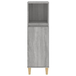 Bathroom Cabinet Grey Sonoma 30x30x100 cm Engineered Wood - Bargainia.com - 