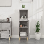 Bathroom Cabinet Grey Sonoma 30x30x100 cm Engineered Wood - Bargainia.com - 