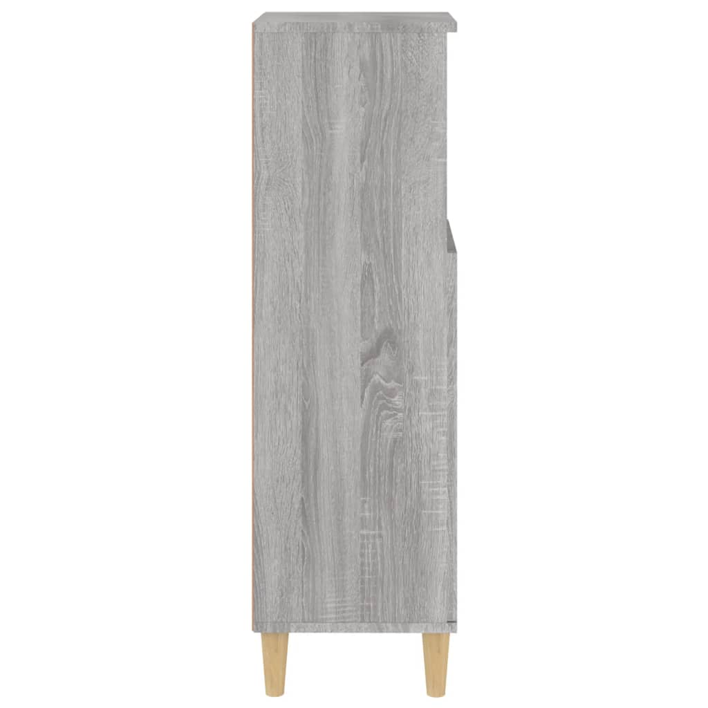 Bathroom Cabinet Grey Sonoma 30x30x100 cm Engineered Wood - Bargainia.com - 
