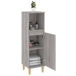 Bathroom Cabinet Grey Sonoma 30x30x100 cm Engineered Wood - Bargainia.com - 