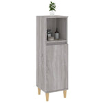 Bathroom Cabinet Grey Sonoma 30x30x100 cm Engineered Wood - Bargainia.com - 