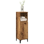 Bathroom Cabinet Old Wood 30x30x100 cm Engineered Wood - Bargainia.com - 