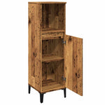 Bathroom Cabinet Old Wood 30x30x100 cm Engineered Wood - Bargainia.com - 