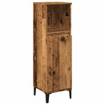 Bathroom Cabinet Old Wood 30x30x100 cm Engineered Wood - Bargainia.com - 