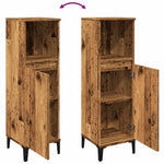 Bathroom Cabinet Old Wood 30x30x100 cm Engineered Wood - Bargainia.com - 