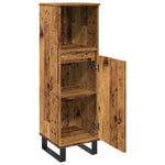 Bathroom Cabinet Old Wood 30x30x100 cm Engineered Wood - Bargainia.com - 