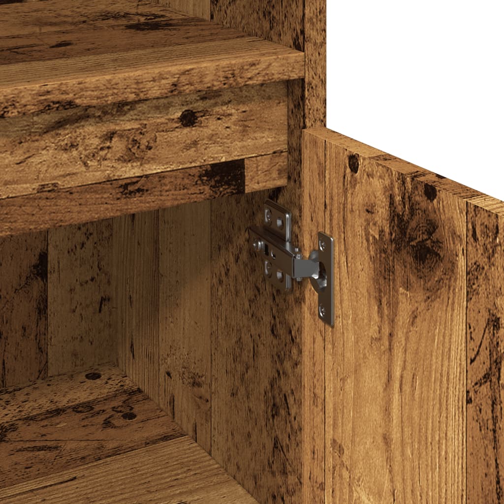 Bathroom Cabinet Old Wood 30x30x100 cm Engineered Wood - Bargainia.com - 